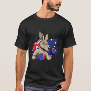 Kangoeroe Boksen Australische Vlag Liefde Australi T-shirt