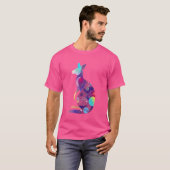 Kangoeroe Bold Space Fantasy Dierenvrienden Unique T-shirt (Voorkant volledig)