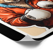 Kangoeroe Boxer Design - Speelse Boksen Kangoeroe  Poster (Hoek)