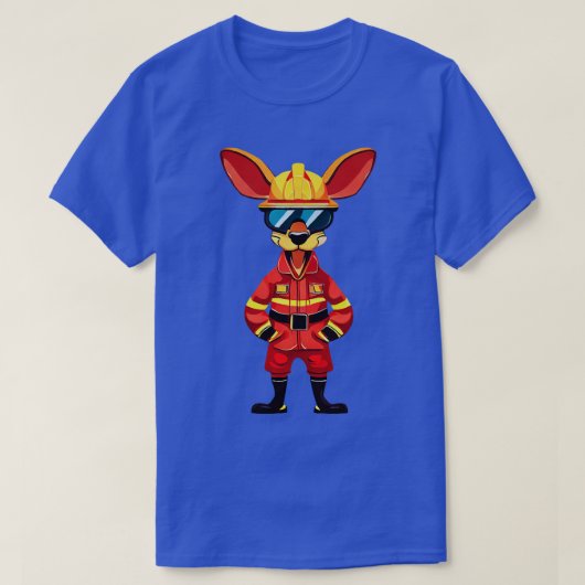 Kangoeroe brandweerman t-shirt (Design voorkant)