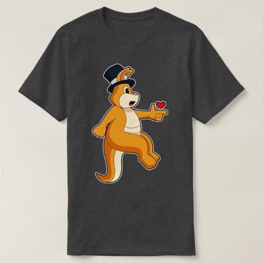 Kangoeroe bruidegom Cilinder Bruiloft T-shirt (Design voorkant)