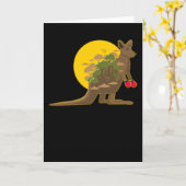 Kangoeroe Design Kangoeroes Australië Buideldier C Kaart (Gele Bloem)