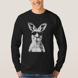 Kangoeroe die een zonnebril draagt Grappig dier Au T-shirt