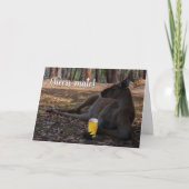 Kangoeroe die zich ontspant met bier Australië Gra Kaart (Voorkant)