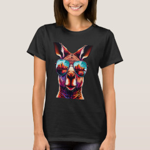 Kangoeroe die zonnebril draagt Cool kangoeroes Aus T-shirt