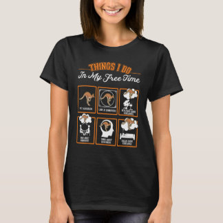 Kangoeroe dingen die ik doe in mijn vrije tijd t-shirt