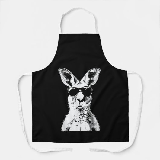 Kangoeroe draagt zonnebril Funny Animal Australia Schort (Voorkant)