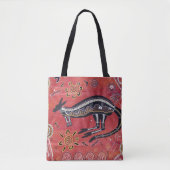 Kangoeroe dromen Aboriginal Canvas tas (Voorkant)