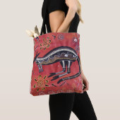 Kangoeroe dromen Aboriginal Canvas tas (Dichtbij)
