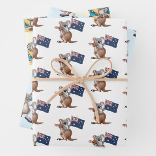 Kangoeroe en Koala Inpakpapier Vel