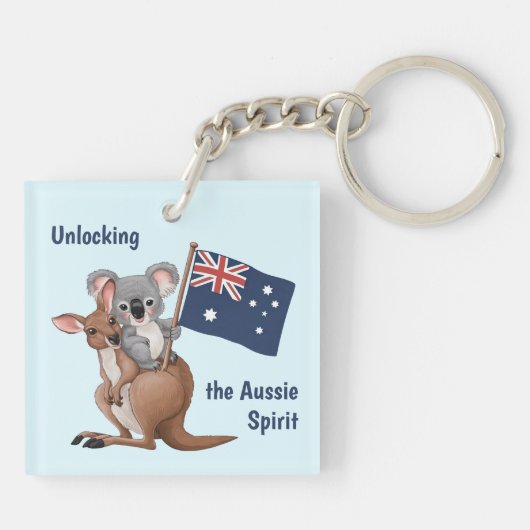 Kangoeroe en Koala Sleutelhanger (Achterkant)