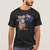 Kangoeroe en Koala Zwart T-shirt (Voorkant)
