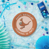 Kangoeroe en koala's gepersonaliseerde cartoon ver papieren bordje (Feest)