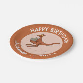 Kangoeroe en koala's gepersonaliseerde cartoon ver papieren bordje (Gekanteld)