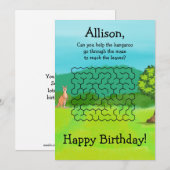 Kangoeroe en laat doolhof verjaardagskaarten feestdagenkaart (Voorkant / Achterkant)