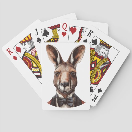 Kangoeroe Gezicht Pokerkaarten (Achterkant)