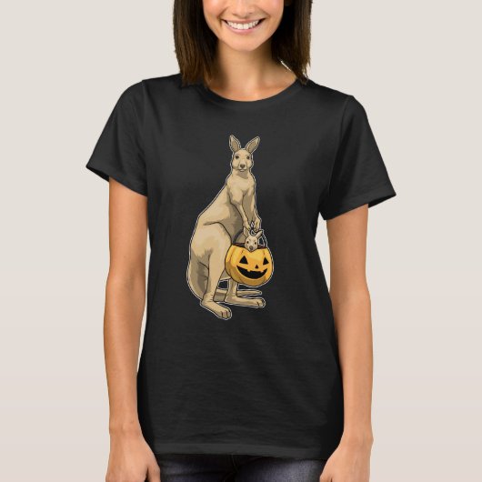 Kangoeroe Halloween Pumpkin T-shirt (Voorkant)