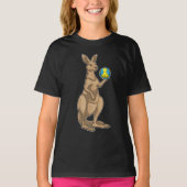 Kangoeroe Handbalspeler Handbal T-shirt (Voorkant)