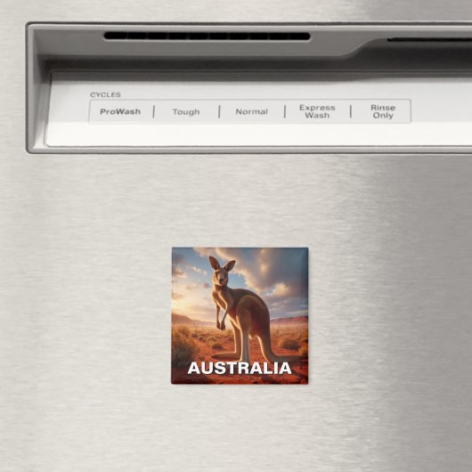 Kangoeroe in de Outback Australië Magneet (Insitu (Vaatwasser))