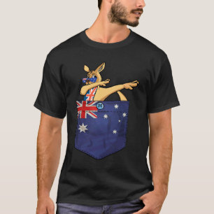 Kangoeroe in je zak Australië vlag Australië T-shirt