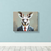 Kangoeroe in pak canvas kunst (Insitu (Houten vloer))