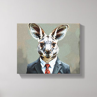 Kangoeroe in pak canvas kunst