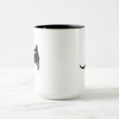 Kangoeroe in zwarte kleur minimalisme mok (Midden)