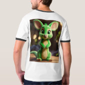 Kangoeroe Joyride: Speelse kangoeroe die oversprin T-shirt (Achterkant)