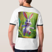 Kangoeroe Joyride: Speelse kangoeroe die springt o T-shirt (Achterkant)