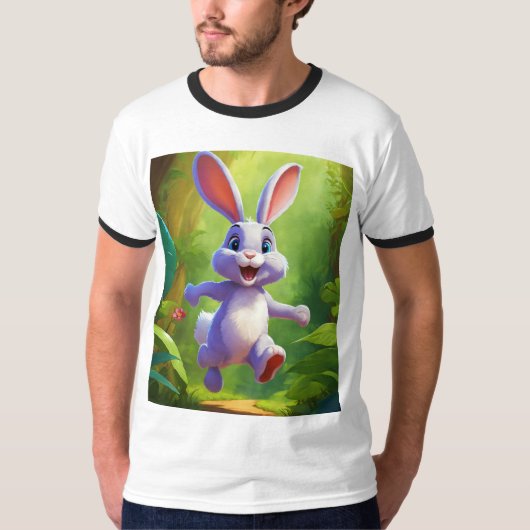 Kangoeroe Joyride: Speelse kangoeroe die springt o T-shirt (Voorkant)