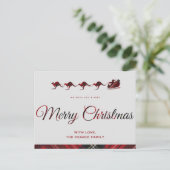 Kangoeroe Kerstkaarten, Kerstman slee Australisch Briefkaart (Staand voorkant)