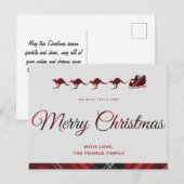 Kangoeroe Kerstkaarten, Kerstman slee Australisch Briefkaart (Voorkant / Achterkant)