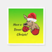 Kangoeroe Kerstman Australisch Kerstfeest  Servet (Voorkant)