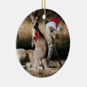Kangoeroe Kerstmis in het Lucky Land Keramisch Ornament (Rechts)