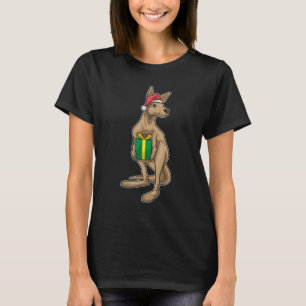 Kangoeroe Kerstmis Kerstman hoed T-shirt