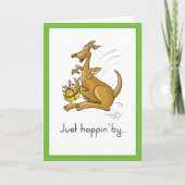 Kangoeroe Kind's Verjaardag Kaart (Voorkant)