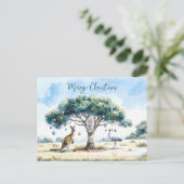 Kangoeroe Koala en Emu Gumtree Kerstballen Briefkaart (Staand voorkant)