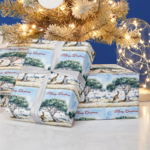 Kangoeroe, Koala's en Emu Kerstboomhangers Cadeaupapier