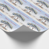 Kangoeroe Koalas Platypus Christmas Gumtree Bauble Cadeaupapier (Hoek)