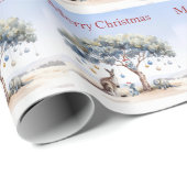 Kangoeroe Koalas Platypus Christmas Gumtree Bauble Cadeaupapier (Rol Hoek)