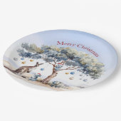 Kangoeroe Koalas Platypus Christmas Gumtree Bauble Papieren Bordje (Gekanteld)