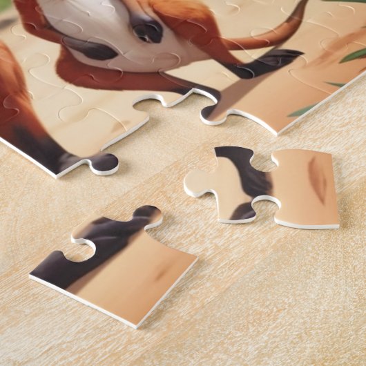 Kangoeroe Koninkrijk gepersonaliseerd Legpuzzel (Zijkant)