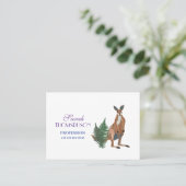 Kangoeroe kunst, Machtig, Standaard Matte Visitekaartje (Staand voorkant)