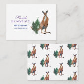 Kangoeroe kunst, Machtig, Standaard Matte Visitekaartje (Voorkant / Achterkant)