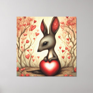 Kangoeroe Liefde 1 Canvas Afdruk