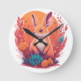 Kangoeroe liefhebbers - kangoeroe kunstwerk ronde klok