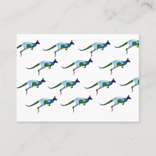 Kangoeroe Machtig, Standaard Matte Visitekaartje (Achterkant)