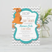 Kangoeroe Mama & Baby - Baby shower Uitnodiging (Staand voorkant)