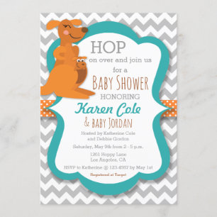 Kangoeroe Mama & Baby - Baby shower Uitnodiging