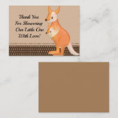 Kangoeroe mama en haar Baby bedankkaart Notitiekaartje (Voorkant / Achterkant)